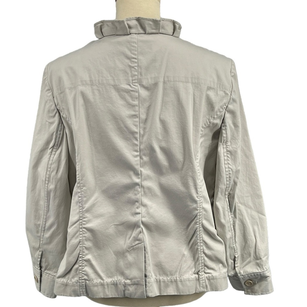 Women's Ruffled Gray Jacket - Picture 3 of 4
